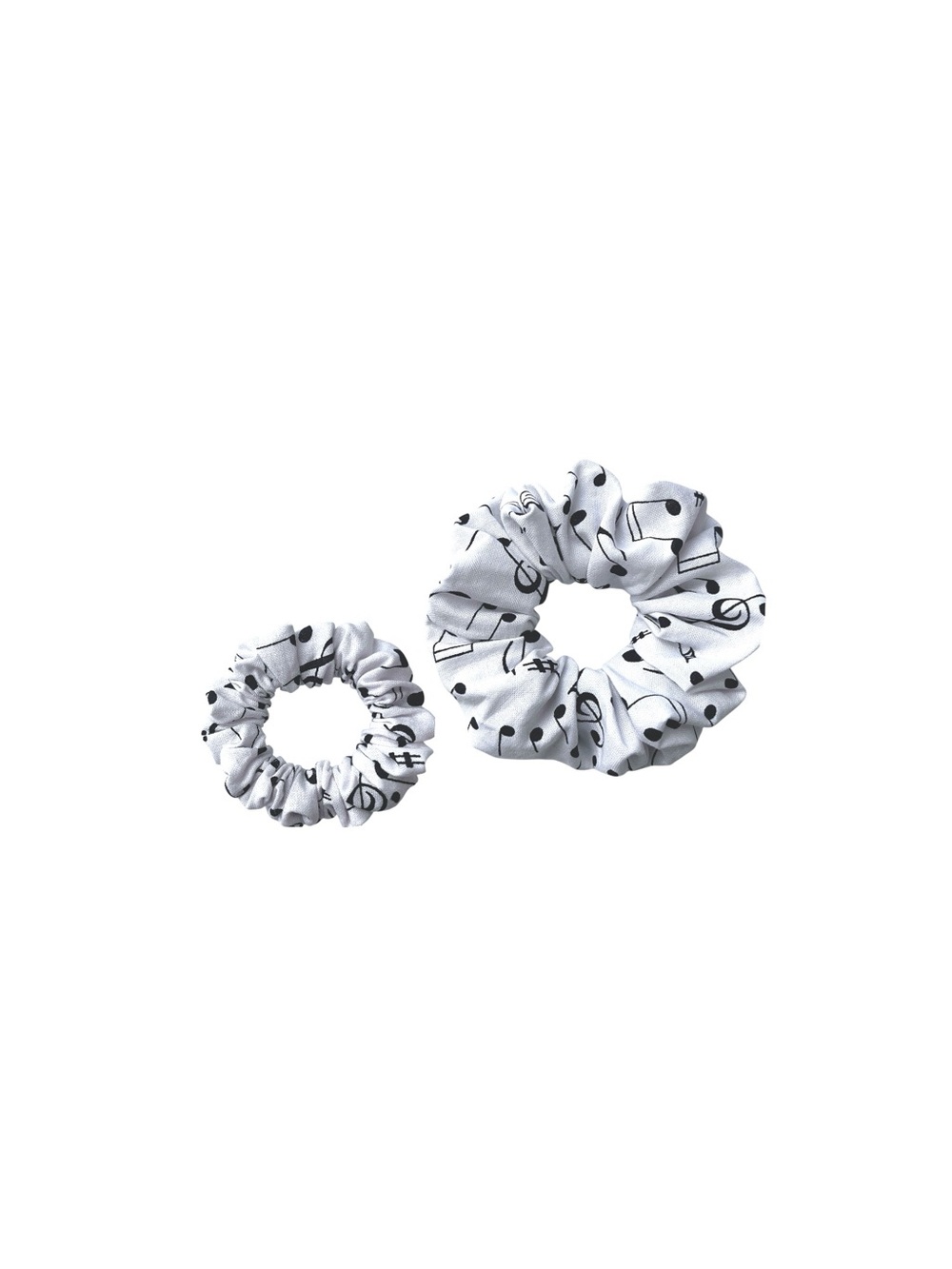 White Music Note Scrunchie Set